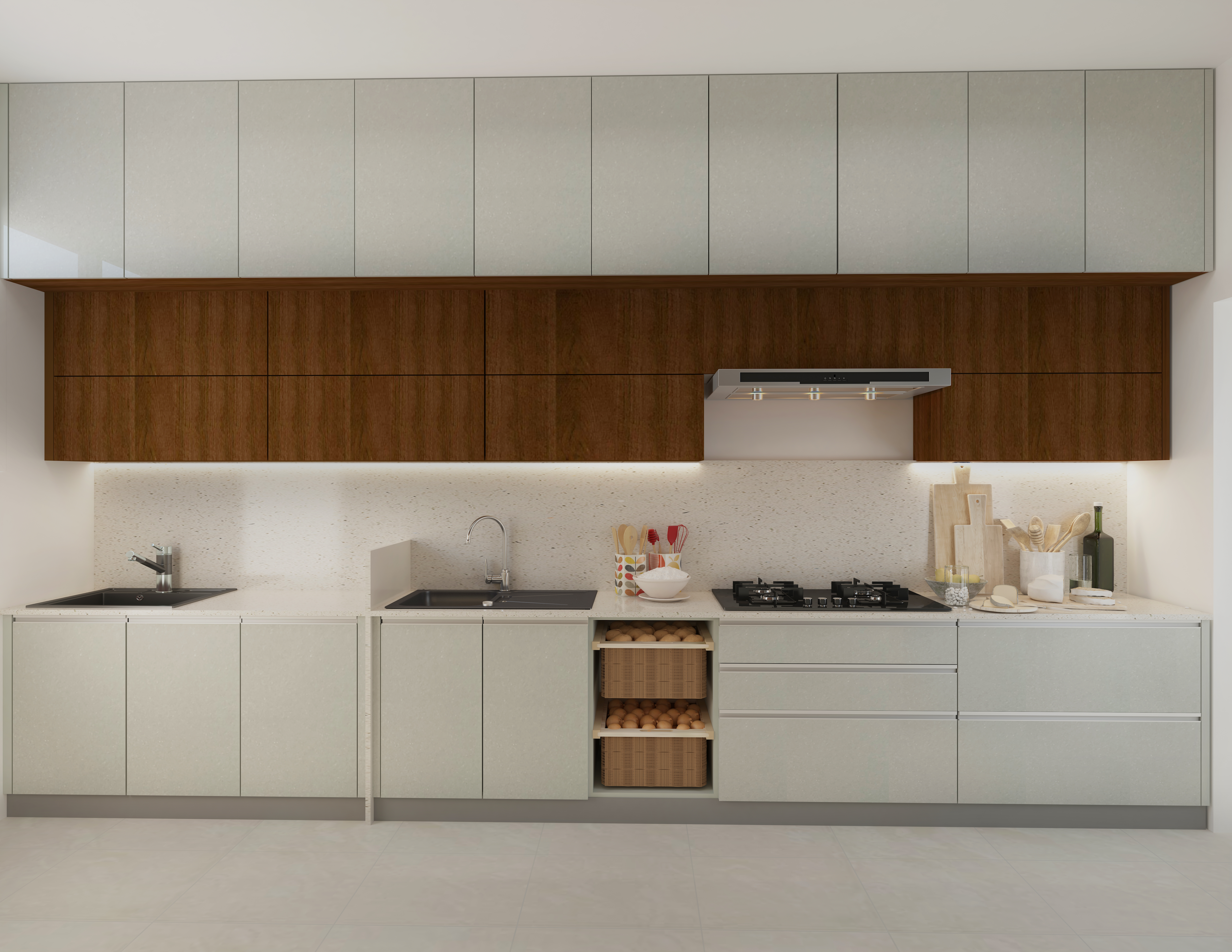 Straight kitchen designed by moduleightt